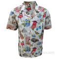 Custom Breathable Cotton Printing Summer Hawaiian Shirt